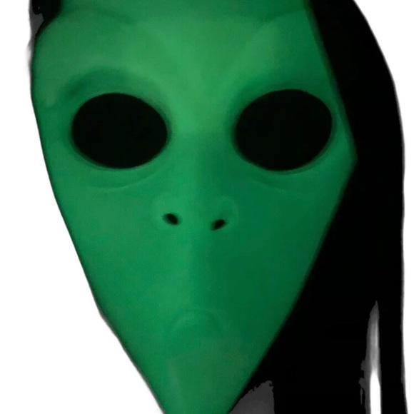Easter Unlimited Vintage Halloween Alien Face Mask Glow In Dark - Picture 8 of 10